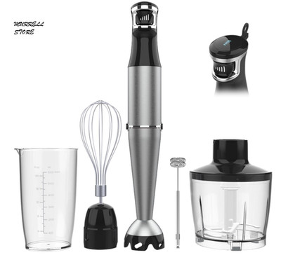 1100W Immersion Blender Handheld 5-in-1 Stick Mixer w/ Chopper Whisk Frother