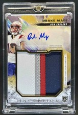 2024 Topps Inception Drake Maye Rookie Jumbo Relic Auto RC Patch Gold /15