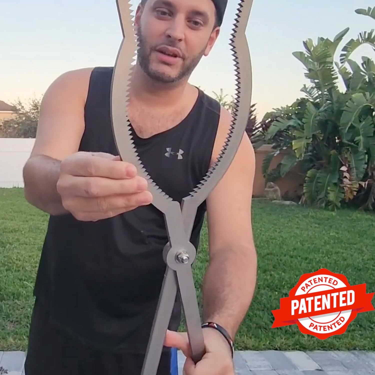 CKLT Stainless Steel Fire Pit Tools Set with 40" Fire Poker and Log Tongs, Fi...