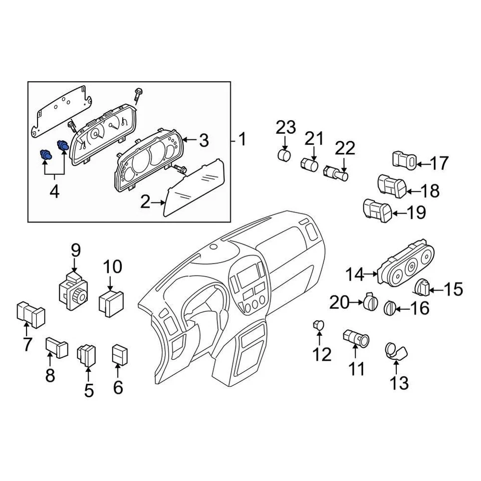 For Ford Explorer 2002-2003 Ford F8RZ13B765BA Instrument Panel Light Bulb Foto 2 de 4