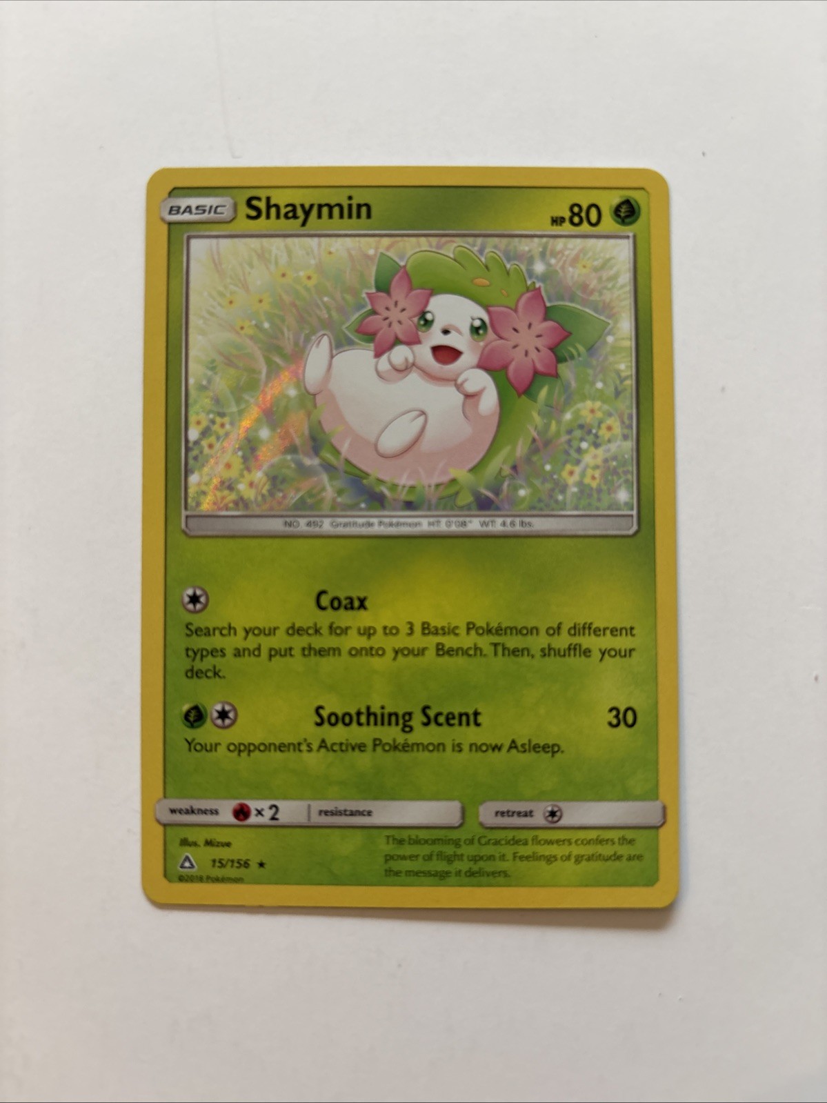 Shaymin 15/156 Holo SM Ultra Prism Pokemon NM