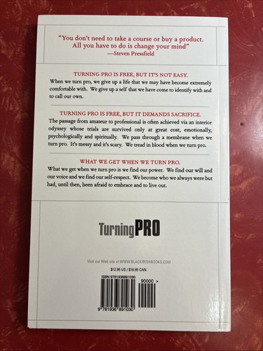Turning Pro : Tap Your Inner Power and Create Your Life's Work 2012 Paperback - Picture 2 of 4
