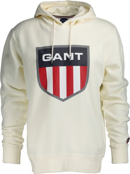 Neu ! Gant Herren Hoodie D1. Gant Retro Shield Sweat Hoodie Weiß Gr. M-image
