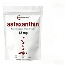 Astaxanthin 12mg from Natural Microalgae,For Skin Glow  Antioxidant Support