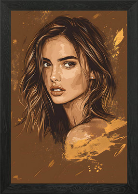 Ana de Armas Portrait Poster Kunst gerahmt Wandbild Poster Leinwanddruck Bild