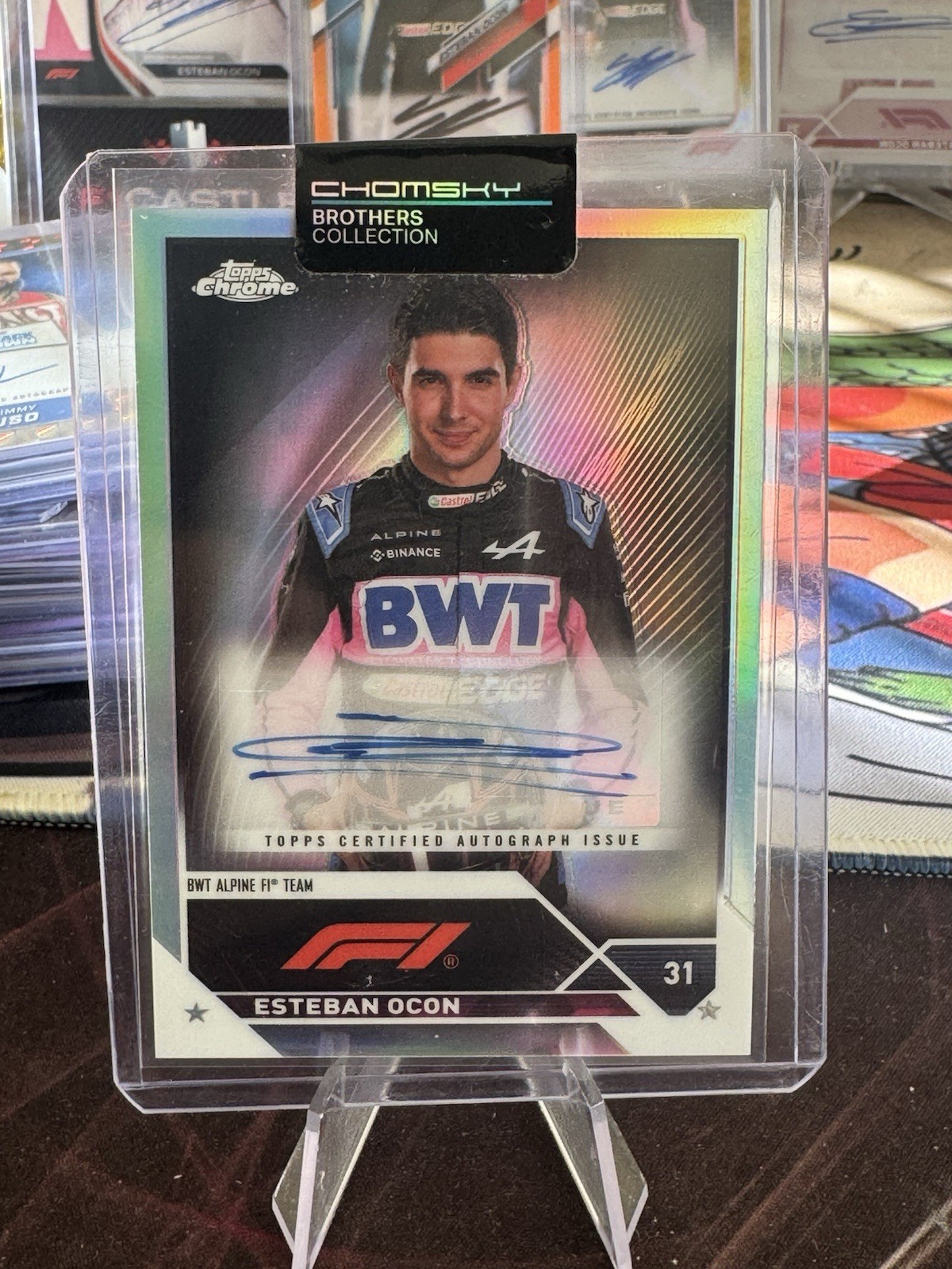 2023 Topps Chrome Formula 1 Autographs Esteban Ocon #CAC-EO (AU)