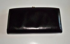 New VTG 1960  s Baronet Fifth Avenue Wallet Checkbook  Coin Purses Black   D3