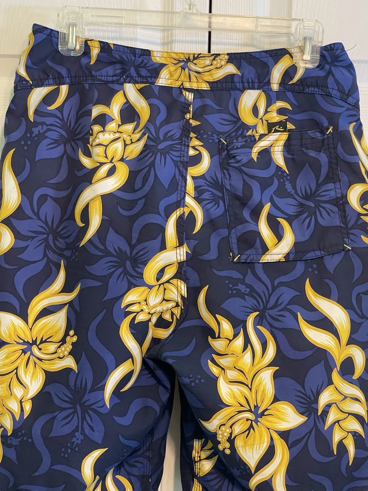 VTG Rusty Hawaiian Board Shorts Floral Swim Surf Trunks Unlined Men’s Size 32 - Image 4 of 4