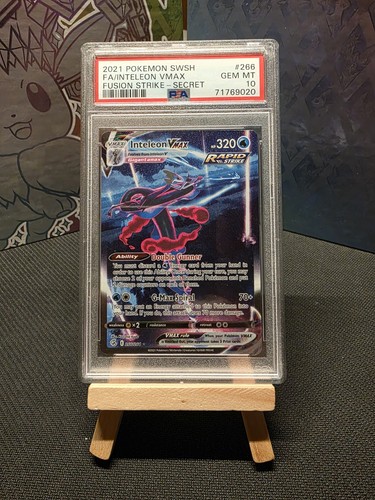 2021 Pokemon Inteleon VMAX Alt Art Fusion Strike 266/264 PSA 10 GEM MINT