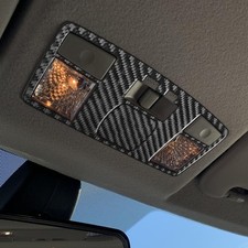 Real Carbon Fiber Interior Roof Reading Light Panel Cover Trim For Mazda 3 04-09