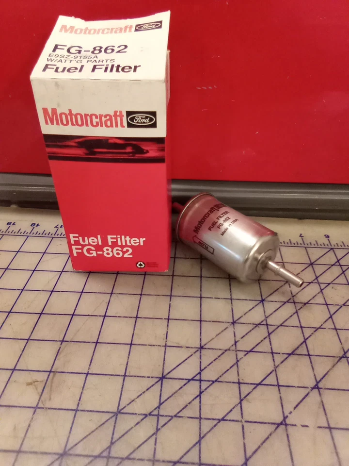Filtro de combustible Ford Motorcraft FG-862 con clips, nuevo en caja OEM, envío gratuito Foto 3 de 4
