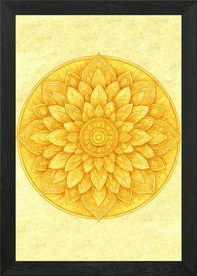 Mandala Illustration Lichtspirale o gerahmtes Wandbild Poster Leinwanddruck Bild