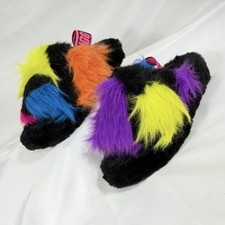 UGG Fluff Yeah Party Spots Sz 7 Sheepskin Slide Sandals Slippers 1125006