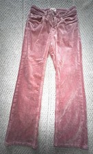 Pilcro The Yaya Mid Rise Corduroy Crop Flare Pant Womens 28 Pink Anthropologie