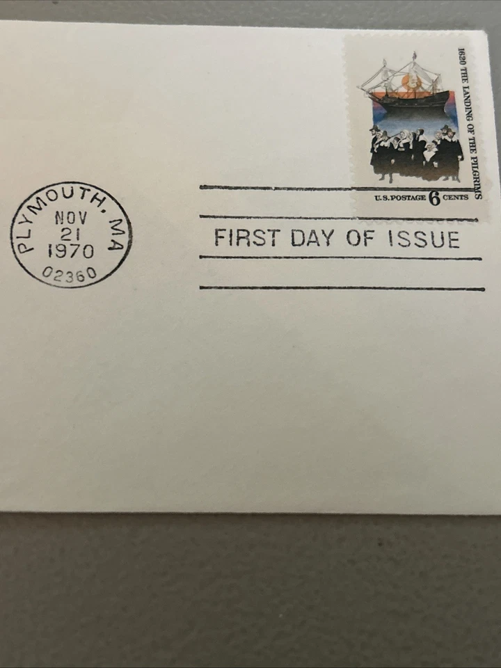 Mayflower 350th Anniversary 6c Stamp One Single Stamp 11/21/70 First Day Issue - Image 3 of 4
