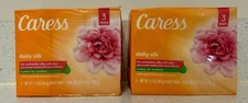 2 3-PACKS (6 BARS)  Caress Daily Silk Bar Soap Floral Oil Essence