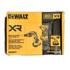 DEWALT DCK268P2 20V MAX XR Brushless Drywall Screwgun & Impact Driver Combo Kit