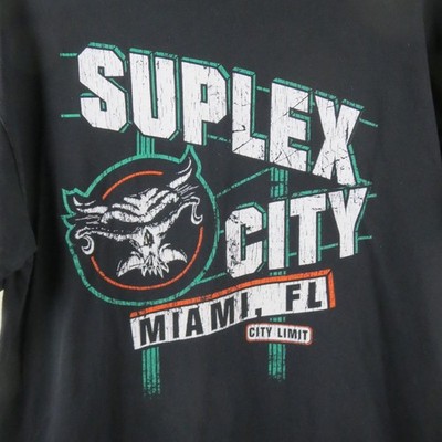 WWE Authentic Brock Lesnar Suplex City Miami FL City Limit T-Shirt