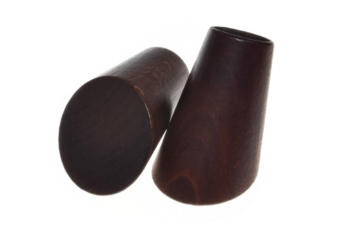 Natural Wooden Curtain Pole Finials - Slanted Design - 20mm Hole - Rustic Style - Picture 19 of 23