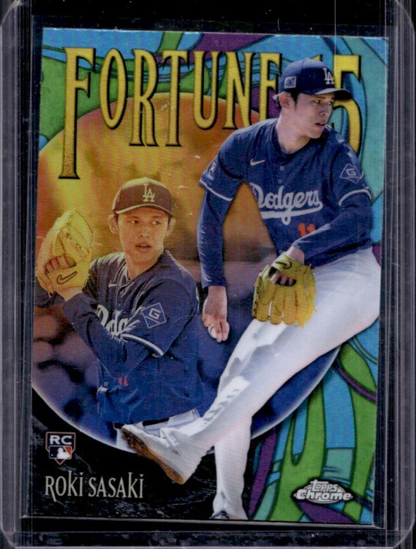 2025 Topps Chrome Roki Sasaki Fortune 15 RC Rookie #F15-13 Dodgers