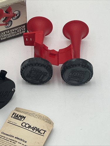 Fiamm Compact Air Horn Made In Italy Box Instructions Serie 3000 12v Cool Loud - Picture 6 of 16