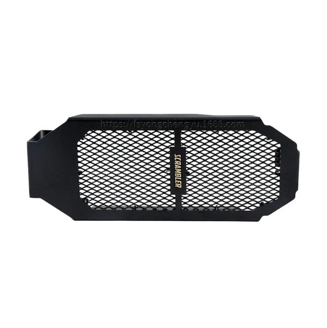 Protector de radiador para Ducati Scrambler 800 2015-2023 2024, aleación de aluminio, negro Foto 3 de 4