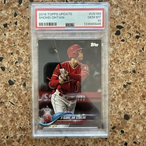 New Listing2018 Topps Update Baseball Shohei Ohtani 3-Game HR Rookie Card #US189 PSA 10