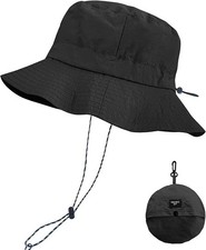 PFFY Packable Sun Bucket Hat UV Protection Waterproof Lightweight Hiking Cap