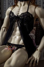 1/3 SID EID Uncle ID HID BJD Clothes Lace Sling Night-robe Choker Panties Black