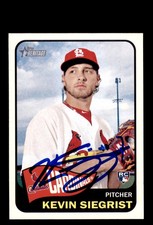 Signed Baseball Card Auto Kevin Siegrist 2014 Topps Heritage #H561 Cardinals