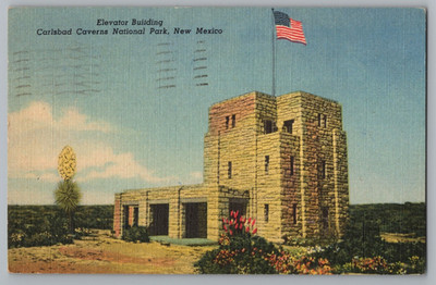 Elevator Building Carlsbad Caverns National Park New Mexico Postcard