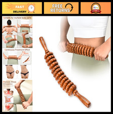 Wooden Massage Roller Stick - Lymphatic Drainage  Muscle Relief Tool, Body Shap
