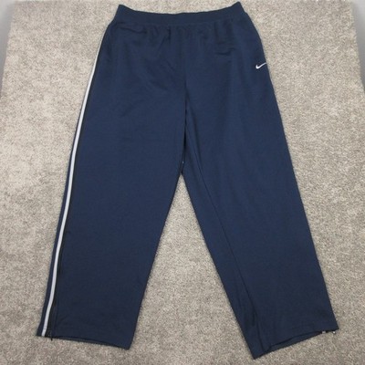 Vintage Nike Track Pants Mens 2XL Blue Wide Leg Baggy Sweatpants Ankle Zip Logo | eBay