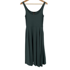 Quince Women Tencel Jersey Fit & Flare Dress Dark Olive S