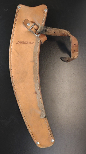 Jameson 16" Curved Leather Sheath with Belt Loop Knife Machete Tools