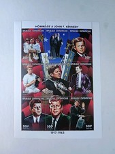 Feuillet de 9 timbres John Kennedy Afrique centrale 1997 MNH, édition limitée #585