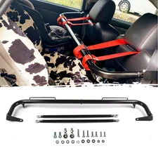 49" Black Stainless Steel Racing Safety Chassis Seat Belt Roll Harness Bar Rod