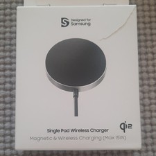 Samsung Qi2 Magnetic Wireless Charging Pad Max 15W USB-C w/ 5ft Cable Black