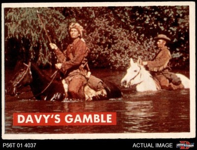 1956 Topps Davy Crockett Green Back #11 Davy's Gamble  6 - EX/MT