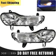 Left+Right Side Front Bumper Fog Light Assembly w/Bulb For 2013-2016 Ford Escape