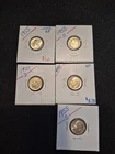 5 High Quality 1955 Silver Roosevelt Dimes.  All Mints!!