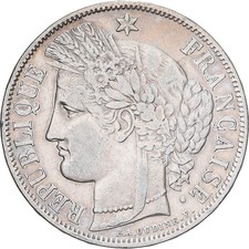 [#138460] France, 5 Francs, Cérès, 1850, Paris, Silver, EF, Gadoury:719