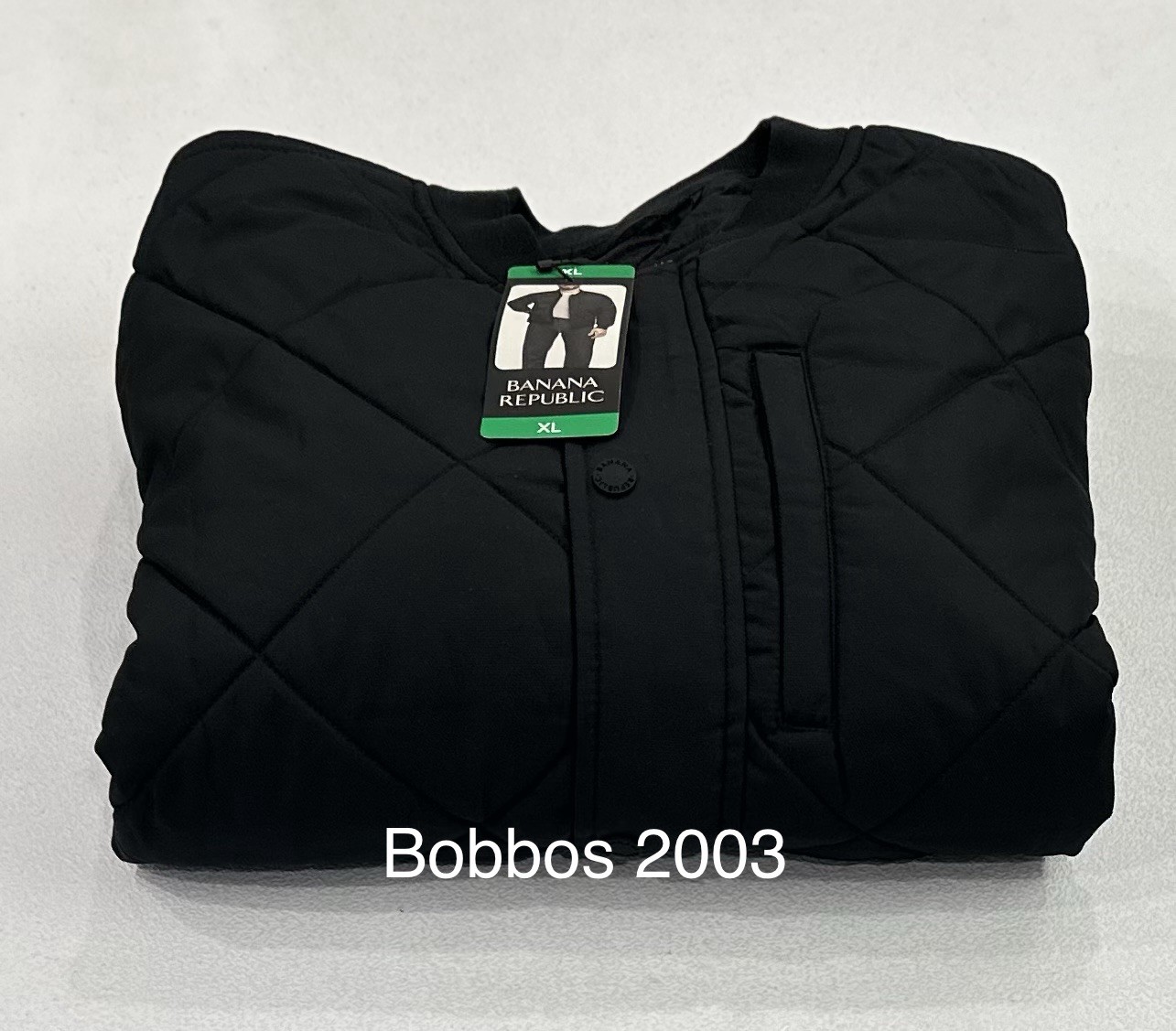 Banana Republic Men's Quilted Bomber Jacket, Black, Size XL