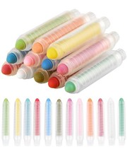 Tiza sin polvo para niños, tiza de acera de color con soporte, lavable no tóxica...