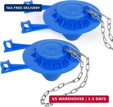 2 Pack 2-Inch Universal Toilet Flapper Replacement Kit, Durable Rubber with Stai