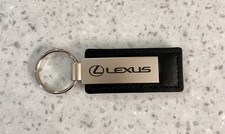 Lexus Black Leather Keychain Ring