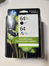 hp 64xl black/64 tri-color ink cartridges 2-pack Exp 11/2026