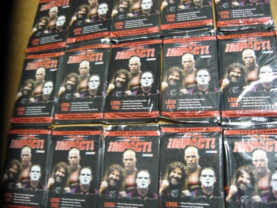 10 Packs 2009 TNA Impact Tristar Wrestling Trading Cards Sealed Foil Packs 5 Per
