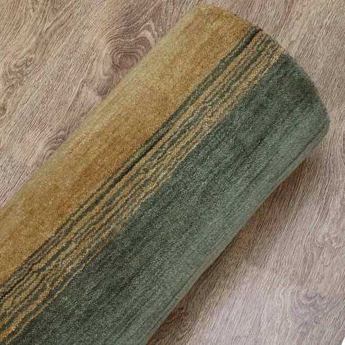 Hand Knotted Loom Wool 5'x8' Area Rug Contemporary Green Gold BBH Homes BBL00204 - Picture 7 of 8