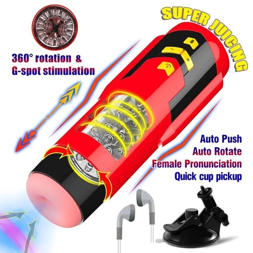 Male Masturbaters Automatic HandsFree Rotating Cup Thrusting Stroker Men Sex Toy - Picture 1 of 20